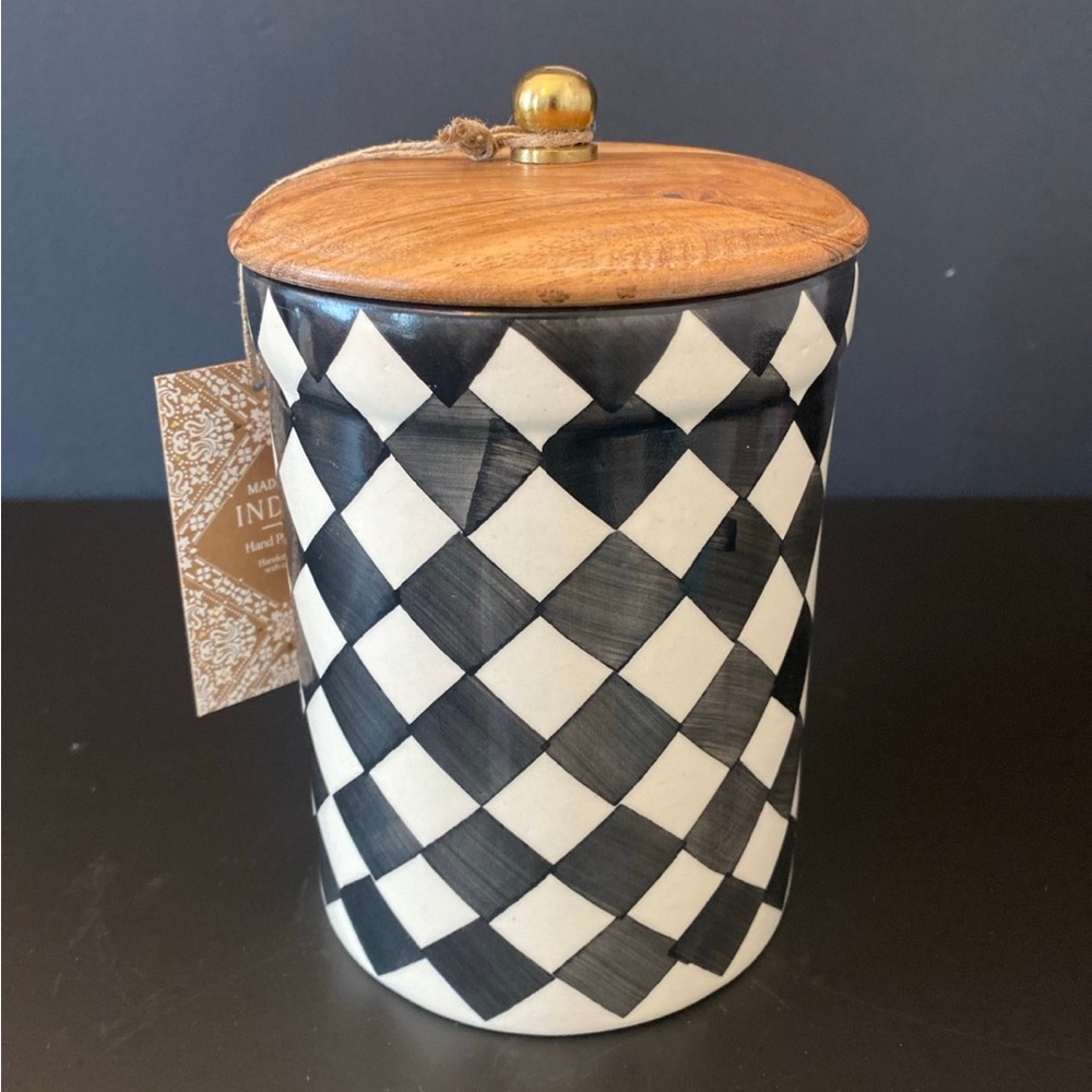 Made in India Canister Black Checkered New TikTok Viral